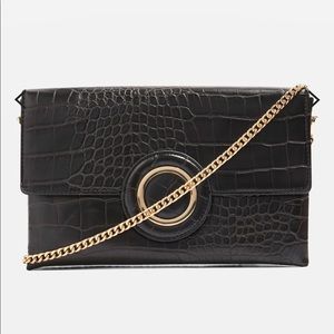Topshop - COOPER Crocodile Effect Clutch Bag